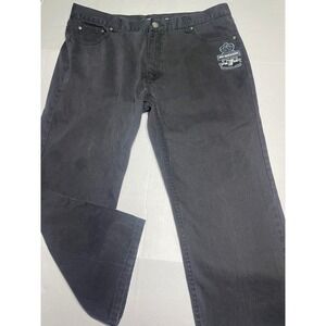 RED APE Mens Black Denim Jeans MCMXXXIII Embroidered Logo Size 42